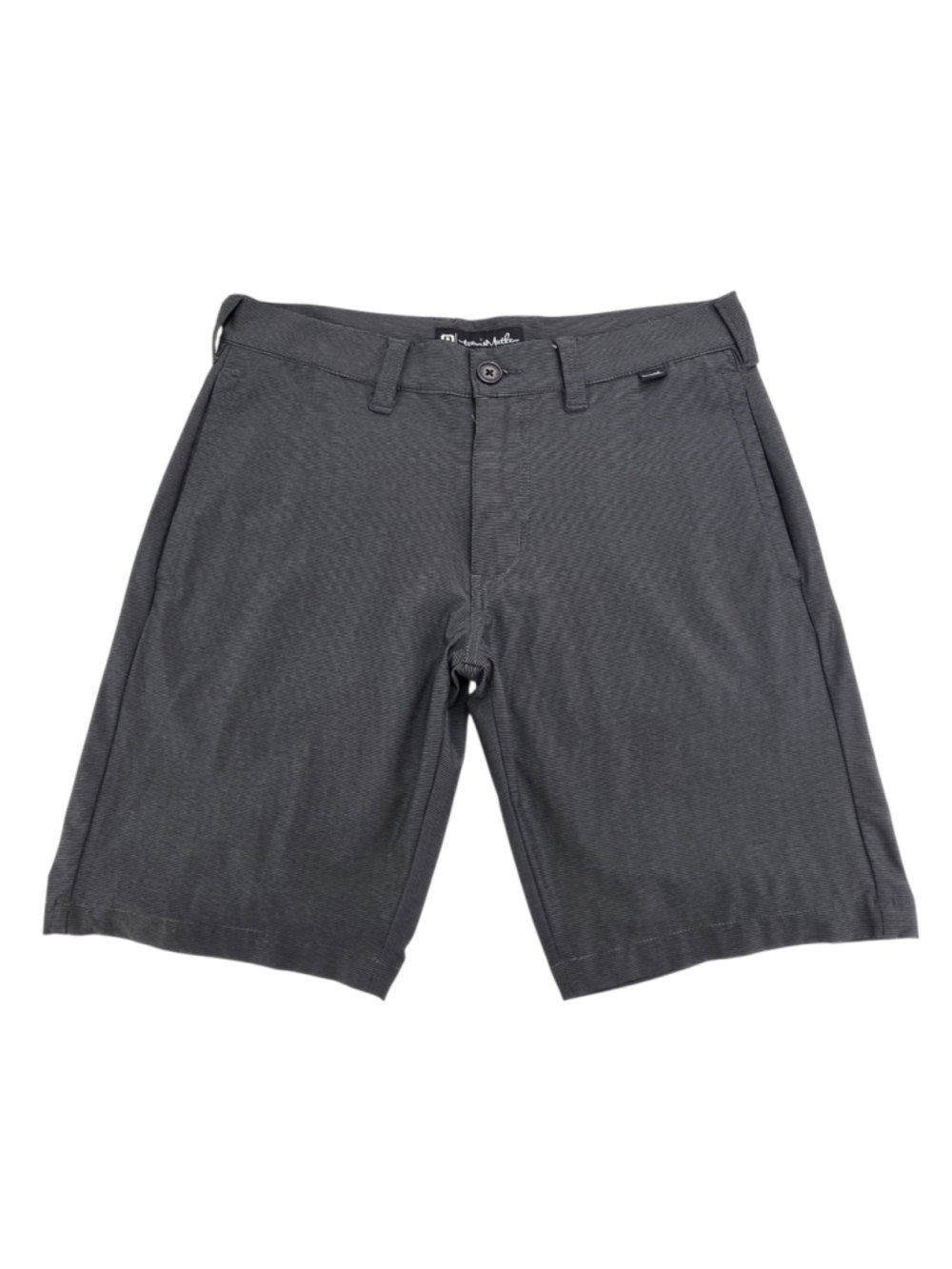 TravisMathew Mens 30 Carlsbad Golf Shorts Gray Stripe Stretch Performance 10"